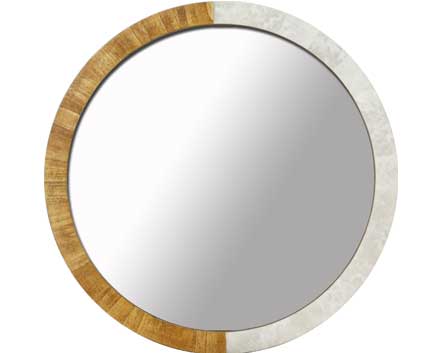 Amazon Hot Sellings Circular Wooden Wall Mirror with Acryric Decor Frame Hanging Wall Mirror Racrylic Mirrors