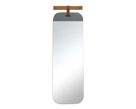 Amazon Top Wholesale Custom Hotel Floor Standing Dressing Mirror Leather Strap Hanger Decor Wall Mirror