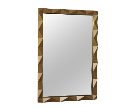 Personalized Origami Modern Wood Mirror Rectangel Wall Decor Mirror Golden Frame Wall Mirror