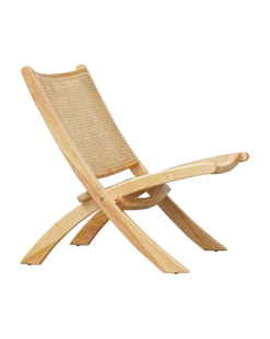 Hand Made Cane Wooden Lounge Chair