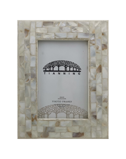 Plaster Pearl Photo Frame