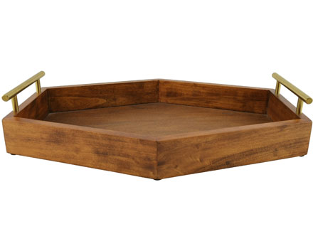 Wooden Serving Tray With Handles