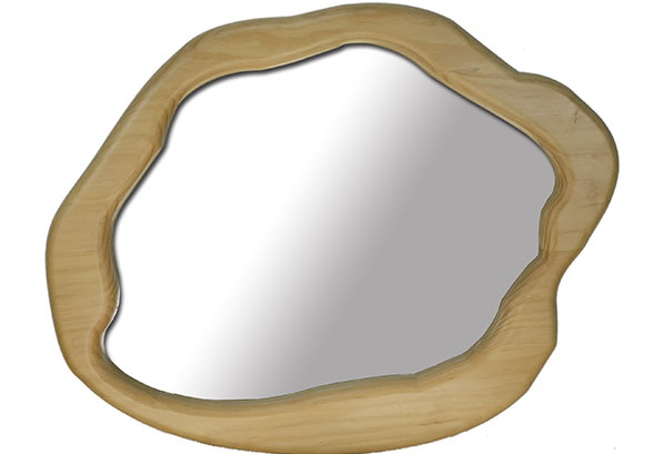 Irregular Wooden Mirror