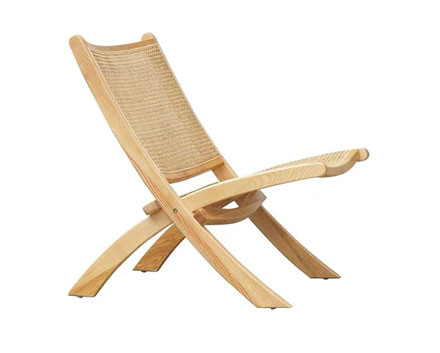 Hand Made Cane Wooden Lounge Chair