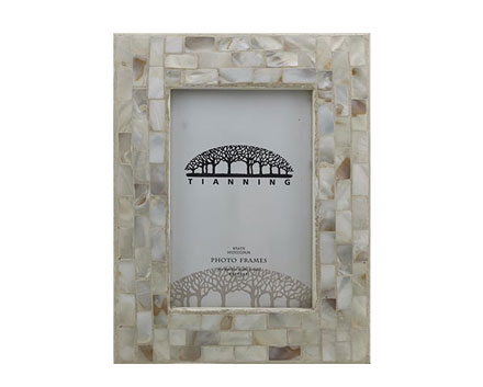 Plaster Pearl Photo Frame