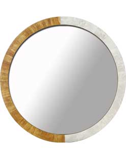 Amazon Hot Sellings Circular Wooden Wall Mirror with Acryric Decor Frame Hanging Wall Mirror Racrylic Mirrors
