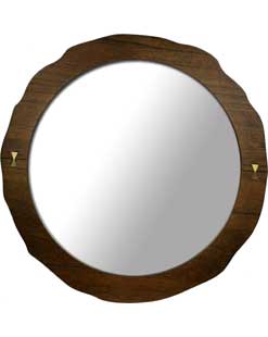 Superfine Quality Wooden Round Wall hanging Mirror with bow Decorate Dressing Mirror Makeup Mirror Home Decor