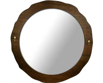 Superfine Quality Wooden Round Wall hanging Mirror with bow Decorate Dressing Mirror Makeup Mirror Home Decor