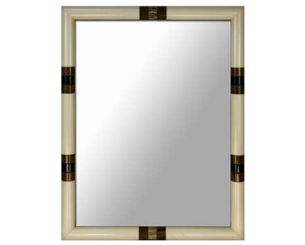 Amazon Hot Sellings Natural Horn Wooden Wall Mirror with Acryric Decor Frame  Dressing  Wall Mirrors