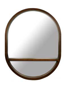 Oval Mirror Shelf Mirror Frame Wooden Mirror Frame Design Mirror with Floating Shelf Underneath