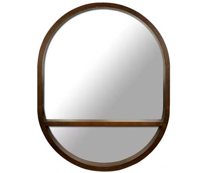 Oval Mirror Shelf Mirror Frame Wooden Mirror Frame Design Mirror with Floating Shelf Underneath