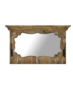 Customization Antique Mantel Wood Framed Mirror Mirrors(old) Wall Decorative Mirror Shelf
