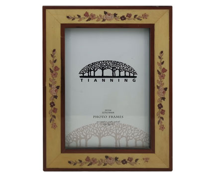 Custom European Style Wooden Picture Photo Frame Wooden Photo Frame with Flower Design  Wholesale