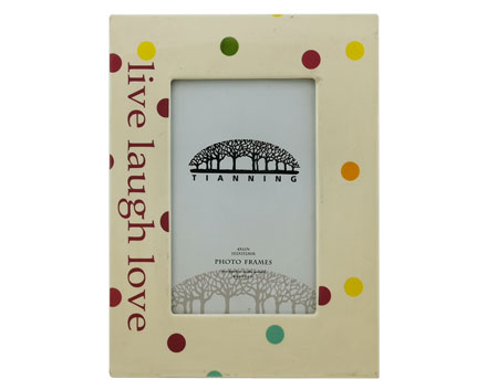 Hot Sale Factory Wooden Picture Frames with Dots Decoration