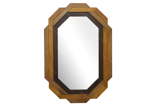 bathroom wooden frame mirror