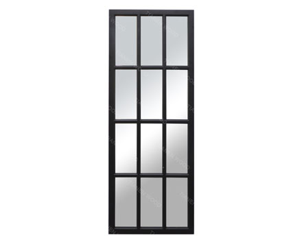 Farmhouse with 12 Panel Window Mirror Black Grid Mirror for Living Room Bedroom