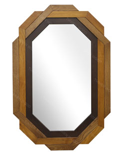 Hand-Made irregular Wooden Spliced Wall Mirror for Bathroom Living Room, Hallway, Bedroom, Entrway