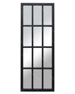 Farmhouse with 12 Panel Window Mirror Black Grid Mirror for Living Room Bedroom