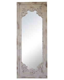 Factory Curved Wooden Framed Mirrors Bathroom Mirror Full Length Dressing Floor Wall Mirror