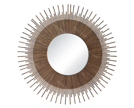 Luxury Boutique Resort Hotel Round Mirrors Wooden Mirror Bathroom Hotel Mirror