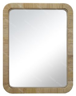 High Quality Handmade Innovative Art Decoration Rattan Handicraft Nordic Style Rattan Wall Mirror Vanity Table Mirror