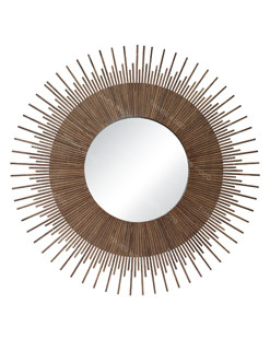 Luxury Boutique Resort Hotel Round Mirrors Wooden Mirror Bathroom Hotel Mirror