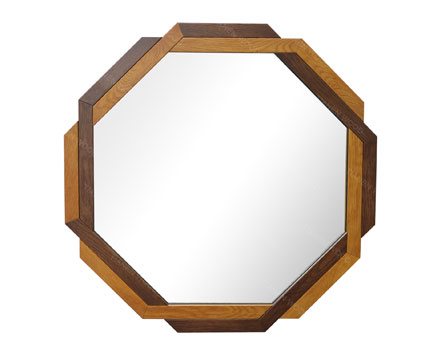 High Quality Wall Hanging Solid Wooden Framed Mirror Round Bathroom Mirror