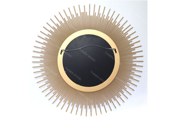 round mirror with wood stick deco 3