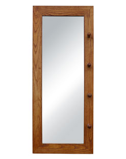 Tianen Factory Profession Design Wood Frame Mirror with Hooks Bathroom Vanity Mirror Wood Frame