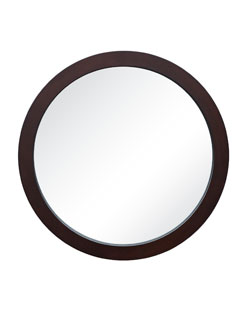 Simple Fashion Style Round Wooden Frame Mirror Wood Frame Circle Mirror Antique Wood Framed Mirrors