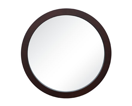 Simple Fashion Style Round Wooden Frame Mirror Wood Frame Circle Mirror Antique Wood Framed Mirrors