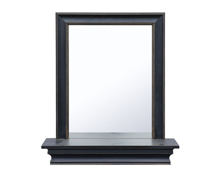 Hot Sell Bathroom Mirror Black with Shelf Mirror with Shelf 30  Inch Wood Mirror Mirror Shelf Wall Decor