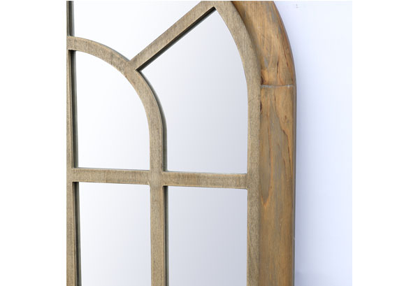 arched window pane mirror