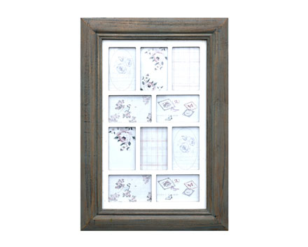 Profession Design Wall Hanging Farmhouse Decorative Collage Photo Frames with 10 Opening in Window Shape