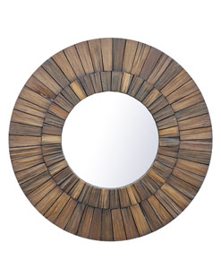 Best Selling Product Round Wooden Mirror 70cm Hotel Mirror