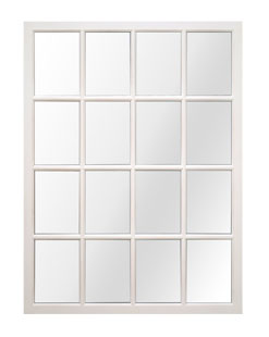 Shabby Chic Windowpane Wall Mirror 16 Panel Window Mirror