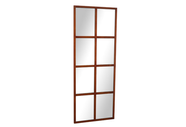 brown panel  wall mirror