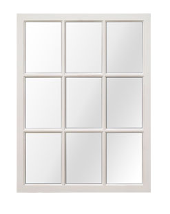 Window Decorative Mirrors Farmhouse for Living Room Bedroom Entryway Bathroom Vanity 9 Panel Black Window Mirror