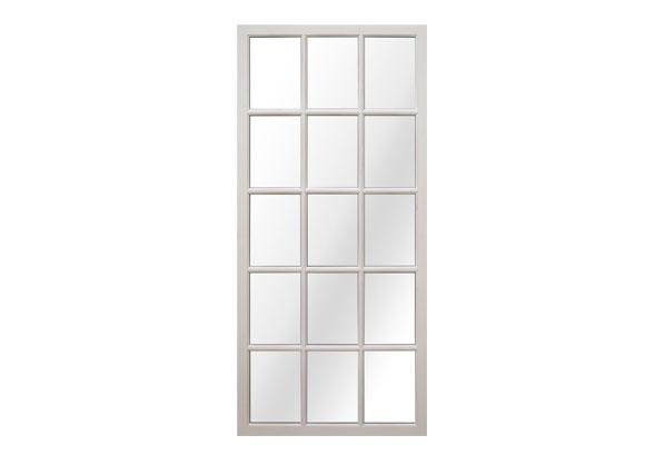 rectangular window pane wall mirror