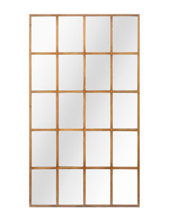 Eegant Frameless Windowpane Decor Mirrors Solid Wood Windowpane Wall Mirror 20 Panel Window Mirror