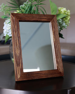 Gifts Gallery 17x 12 Inch Rustic Wood Framed Wall Mirror Rectangular-shaped Glass Mirror