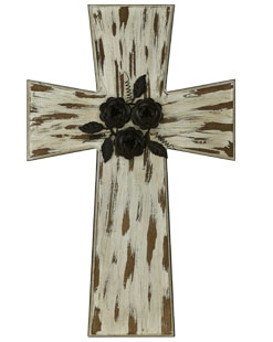 Factory Resin Cross Christian White Carve Wood Cross Religious Statue Resin Cross Wall Hanging