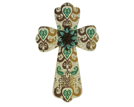 Qoo10 Supplier Floral Cross Wall Decor Hand Painted Decorative Inspirational Wooden Cross