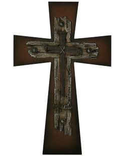 Customized Factory Wholesale New Wooden Cross with Metal Decor for Crafts