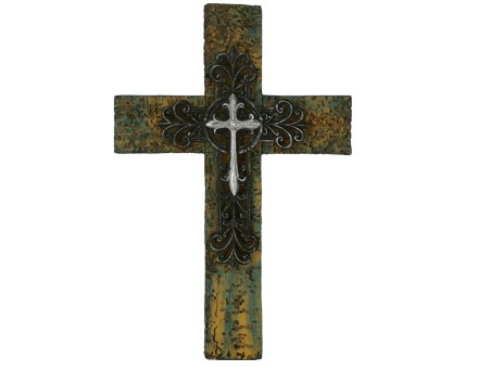 Shabby Chic Chalk Paint Look Wooden Christian Cross for Church Home Room Wall Crosses Rustic Hanging Decor Rustic Style