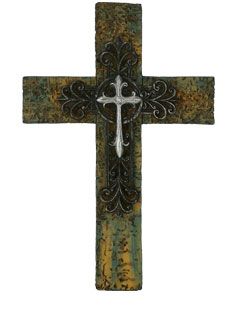 Shabby Chic Chalk Paint Look Wooden Christian Cross for Church Home Room Wall Crosses Rustic Hanging Decor Rustic Style