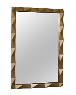 Personalized Origami Modern Wood Mirror Rectangel Wall Decor Mirror Golden Frame Wall Mirror