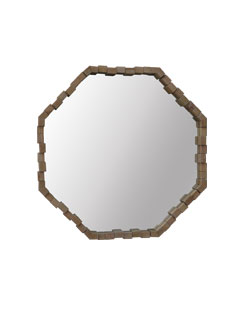 Umbra Modern Wood Hexagon Column Mirror