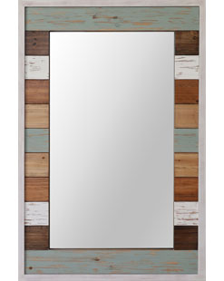 Umbra Supplier White Washed Rectangle Wall Mirror