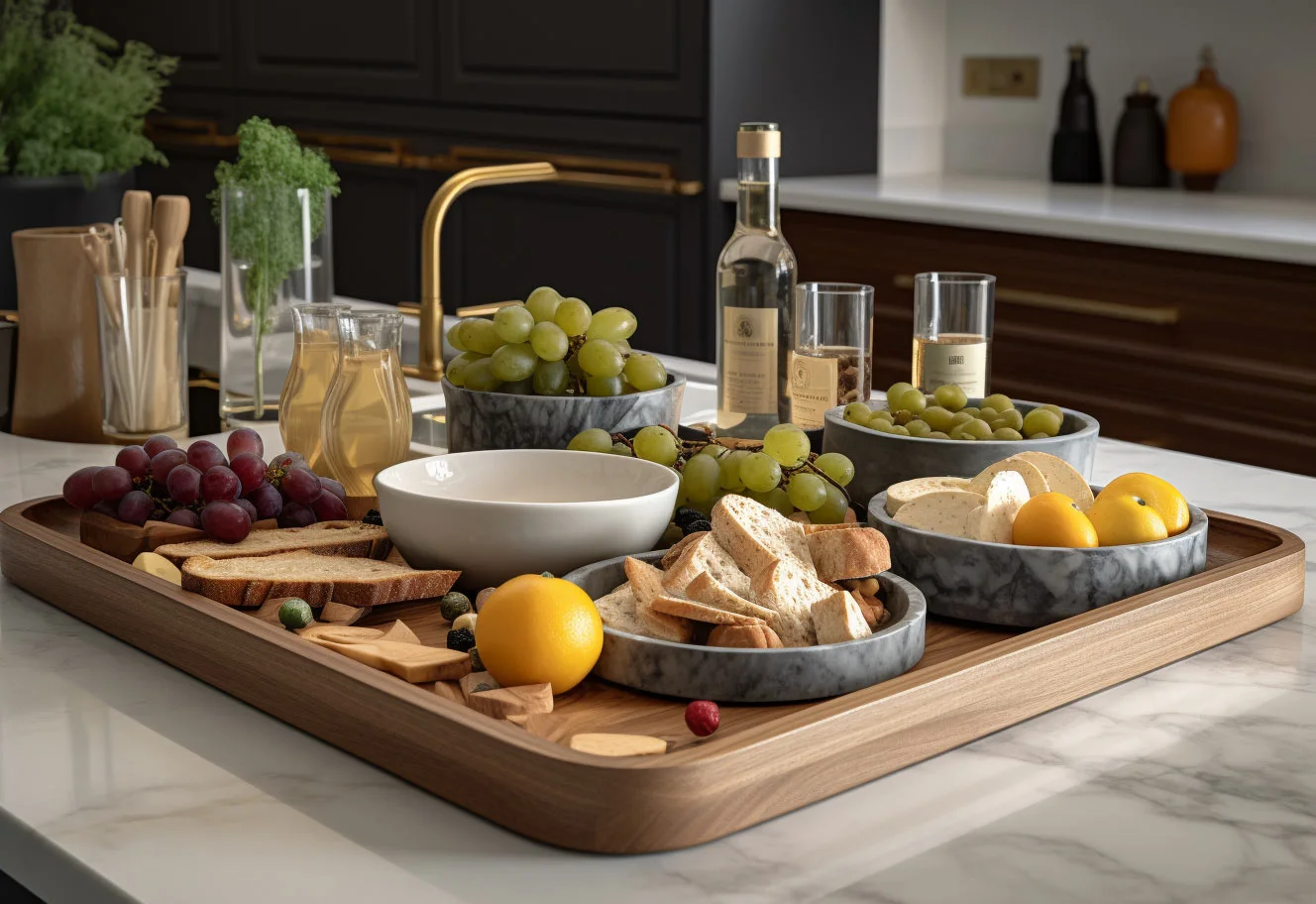 wooden serving tray handles